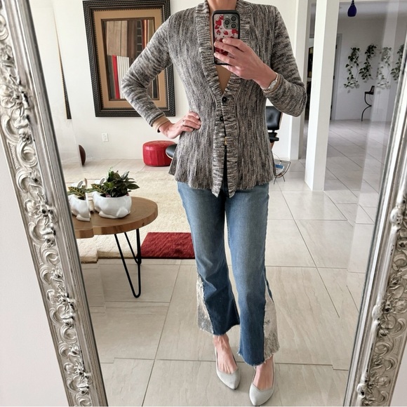 Nic+Zoe Knit Sweater Gray Cardigan Size S - Picture 1 of 10